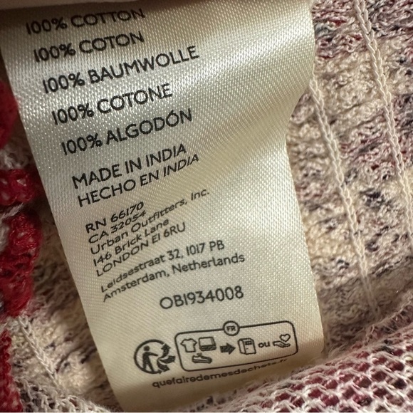 Free People Baby Tee Blouse Floral Sheer Boho Cotton Festival Fairy Size Small - Picture 6 of 7